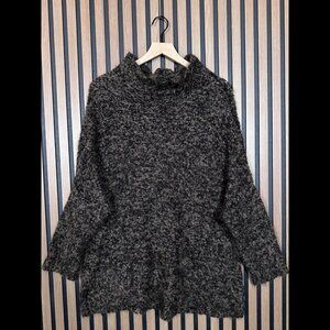 Free People Sweater Small Womens Brown Alpaca Knit Mock Neck